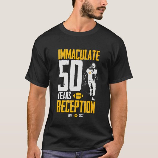 Immaculate 50 Years Reception Pittsburgh Him Her M T-shirt (Voorkant)