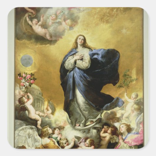 Immaculate Conception, 1635 Vierkante Sticker (Voorkant)