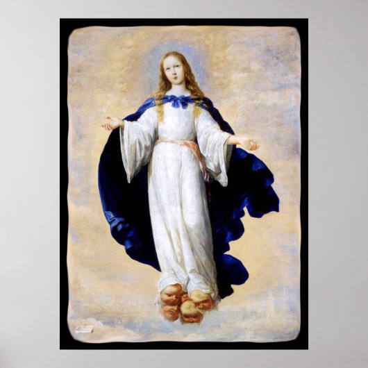 Immaculate Conception Cloud en Cherub - Zurbaran Poster (Voorkant)