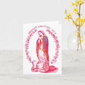 Immaculate Conception Dec 8 Virgin Mary Catholic D Kaart (Gele Bloem)