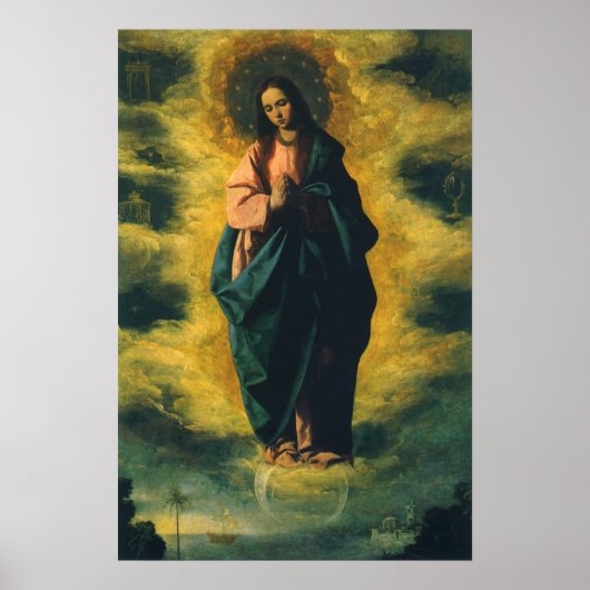 Immaculate Conception door Francisco de Zurbaran Poster (Voorkant)