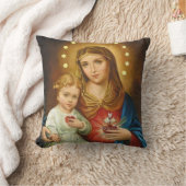 Immaculate Heart Mary Fatima Angels Monstrance Kussen (Deken)