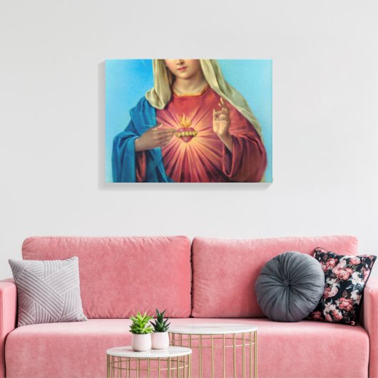 Immaculate Heart Of Mary Canvas Afdruk (Insitu (Woonkamer))