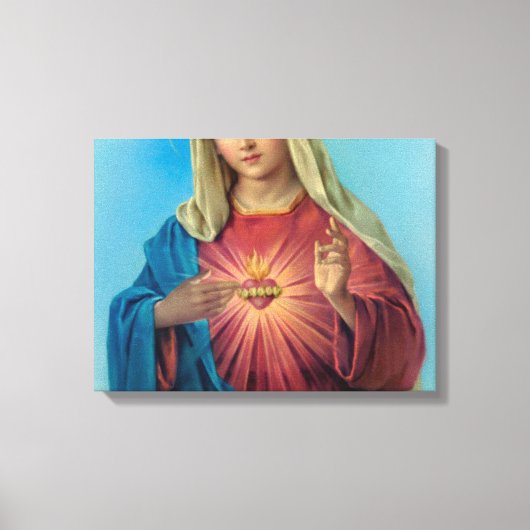 Immaculate Heart Of Mary Canvas Afdruk (Voorkant)