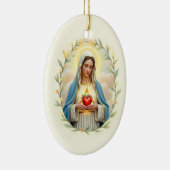 Immaculate Heart of Mary God's Peace and Blessings Keramisch Ornament (Rechts)