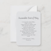 Immaculate Heart of Mary Holy Card - Set of 10 Notitiekaartje (Achterkant)