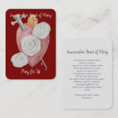 Immaculate Heart of Mary Holy Card - Set of 10 Notitiekaartje (Voorkant / Achterkant)