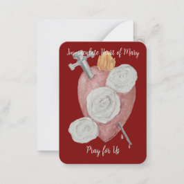 Immaculate Heart of Mary Holy Card - Set of 10 Notitiekaartje