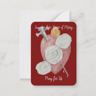 Immaculate Heart of Mary Holy Card - Set of 10 Notitiekaartje