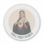 Immaculate Heart of Mary Ora Pro Nobis Icon Sticker (Voorkant)