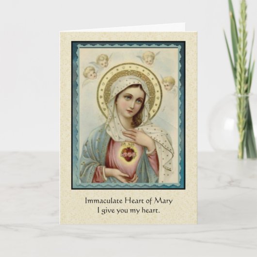 Immaculate Heart van Mary Blessed Virgin Mary Kaart (Voorkant)
