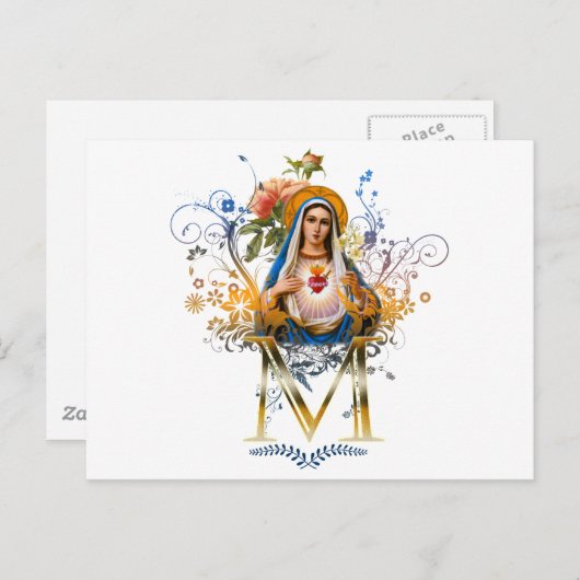 Immaculate Heart van Mary Briefkaart (Voorkant / Achterkant)