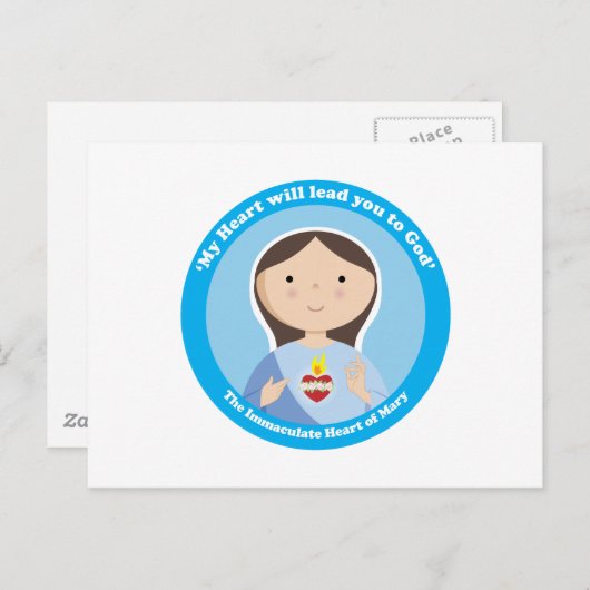 Immaculate Heart van Mary Briefkaart (Voorkant / Achterkant)
