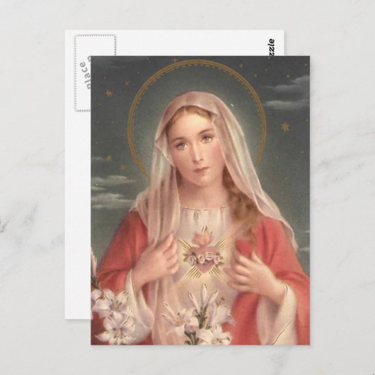 Immaculate Heart van Mary Briefkaart (Voorkant / Achterkant)
