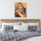 Immaculate Heart van Mary Canvas Afdruk (Insitu (Slaapkamer))