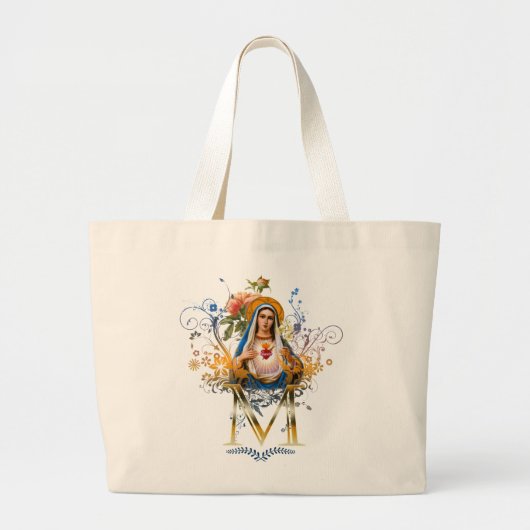 Immaculate Heart van Mary Grote Tote Bag (Voorkant)