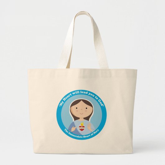 Immaculate Heart van Mary Grote Tote Bag (Voorkant)