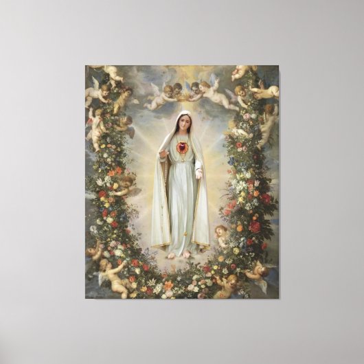 Immaculate Heart van Mary, Maagd Mary Canvas Afdruk (Voorkant)