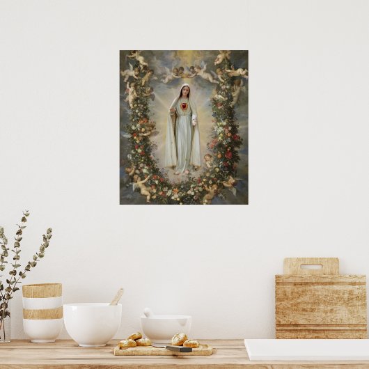 Immaculate Heart van Mary, Maagd Mary Poster (Keuken)