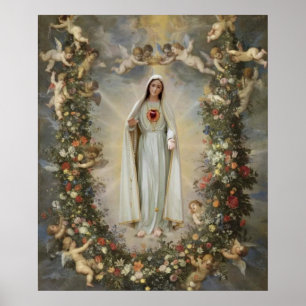 Immaculate Heart van Mary, Maagd Mary Poster