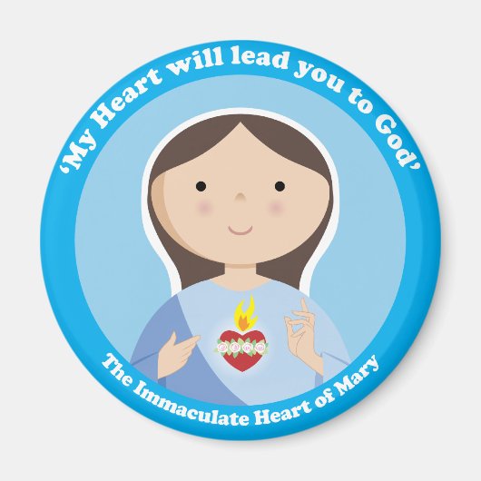 Immaculate Heart van Mary Magneet (Voorkant)