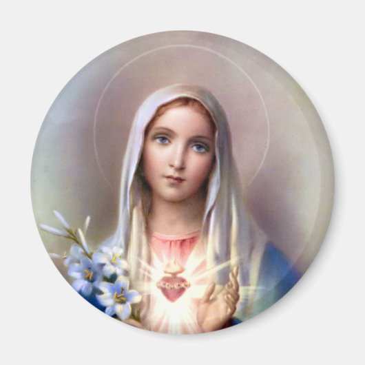 Immaculate Heart van Mary Magneet (Voorkant)