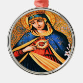 Immaculate Heart van Mary Metalen Ornament (Voorkant)