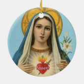 Immaculate Heart van Mary Our Lady Keramisch Ornament (Achterkant)