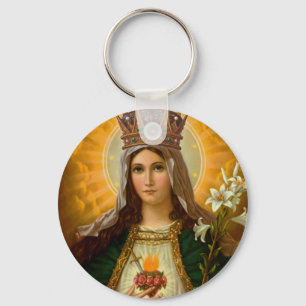 Immaculate Heart van Mary Our Lady Queen of Heaven Sleutelhanger