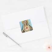 Immaculate Heart van Mary Our Lady religieus afbee Vierkante Sticker (Envelop)