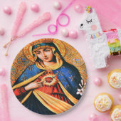 Immaculate Heart van Mary Papieren Bordje (Feest)