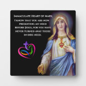 Immaculate Heart van Mary Plaque Fotoplaat (Voorkant)