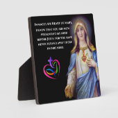 Immaculate Heart van Mary Plaque Fotoplaat (Voorkant)