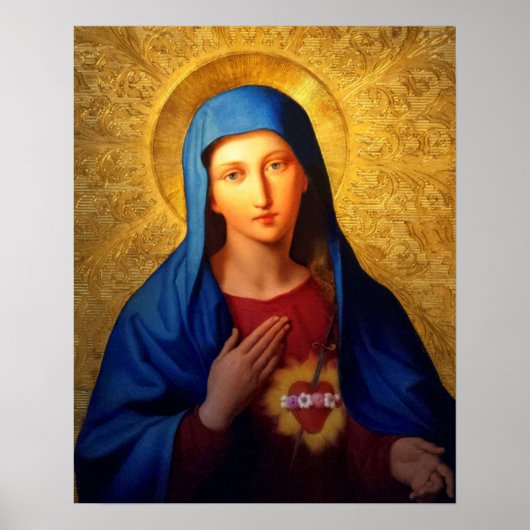 Immaculate Heart van Mary - Poster van onze Lady V (Voorkant)