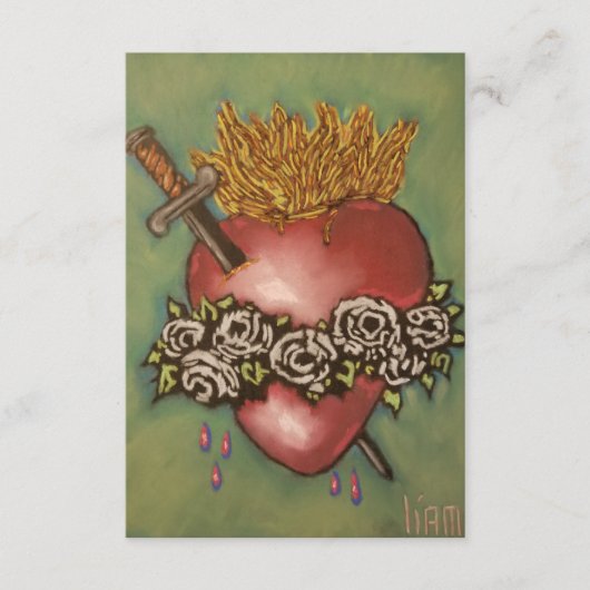 Immaculate Heart van Mary Prayer Kaart (Voorkant)