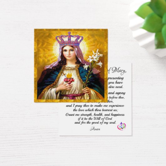 Immaculate Heart van Mary Prayer Kaart (Bureau)
