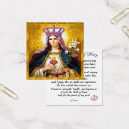 Immaculate Heart van Mary Prayer Kaart