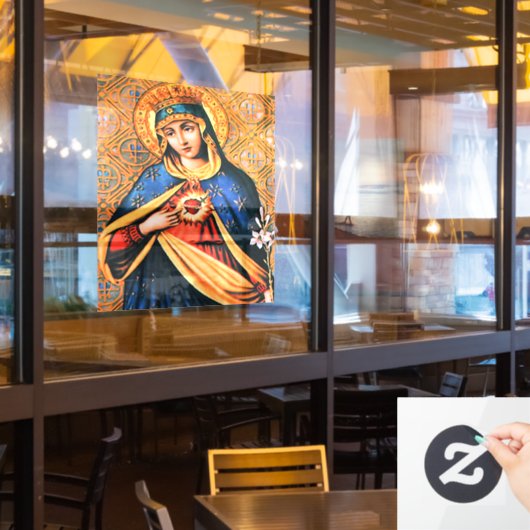 Immaculate Heart van Mary Raamsticker (Restaurant Raam)