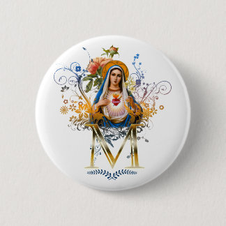 Immaculate Heart van Mary Ronde Button 5,7 Cm