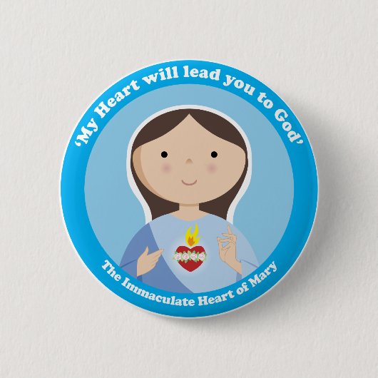 Immaculate Heart van Mary Ronde Button 5,7 Cm (Voorkant)