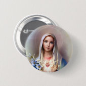 Immaculate Heart van Mary Ronde Button 5,7 Cm (Voorkant /achterkant)