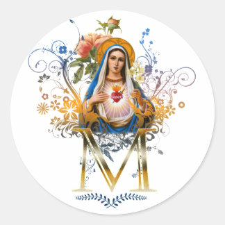 Immaculate Heart van Mary Ronde Sticker