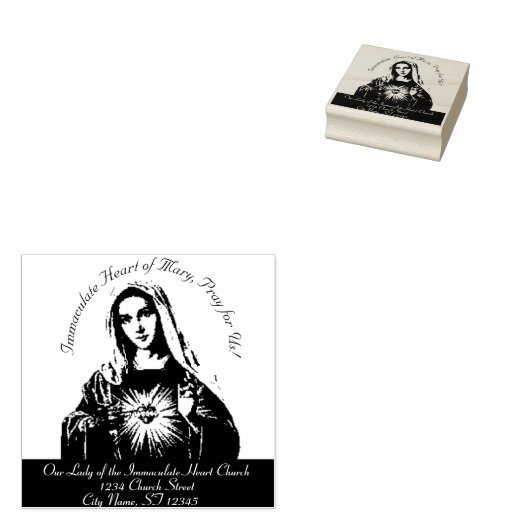 Immaculate Heart van Mary Rubberstempel (Gestempeld)