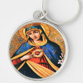 Immaculate Heart van Mary Sleutelhanger (Voorkant)