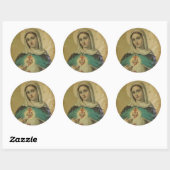 Immaculate Heart van Mary Sorrowful Moeder Ronde Sticker (Vel)