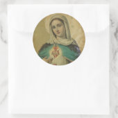 Immaculate Heart van Mary Sorrowful Moeder Ronde Sticker (Tas)