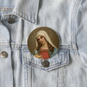 Immaculate Heart Virgin Mary Large 3-inch Button (In situ)