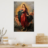 Immaculate Heart Virgin Mary Poster - Virgen Maria (Keuken)