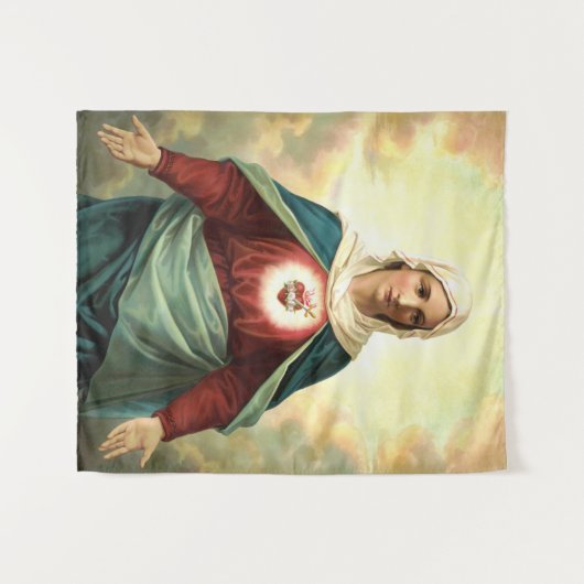 Immaculate Heart Virgin Mary Wandkleed (Voorkant (horizontaal))
