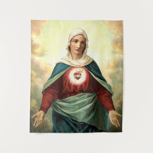 Immaculate Heart Virgin Mary Wandkleed (Voorkant)